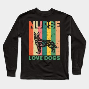 Nurse Who Loves Dogs Long Sleeve T-Shirt